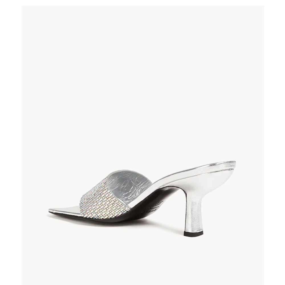 BY FAR Dylan Crystal Silver Sandals 37 - Picture 3 of 5